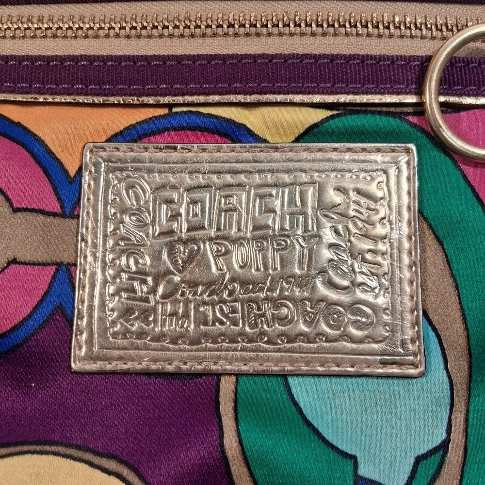 Coach 14365 Poppy Pop C Signature Purse Vintage Spotlight Colorful Glam RARE - Picture 4 of 16